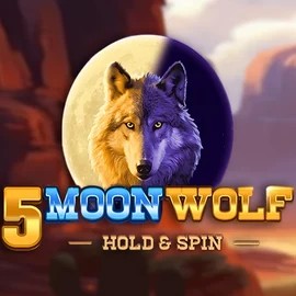 5 Moon Wolf slot logo by Apparat Gaming at LuckyFruits Casino5 Moon Wolf