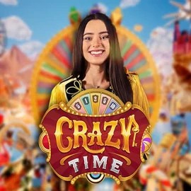 Crazy Time slot logo by Evolution at LuckyFruits CasinoCrazy Time